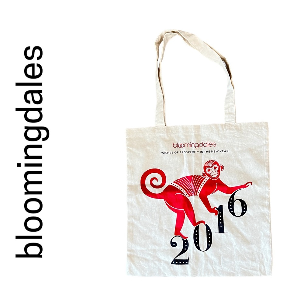 NWOT Bloomingdale's 2016 Year of the Monkey Canvas Tote Bag Limited Edition